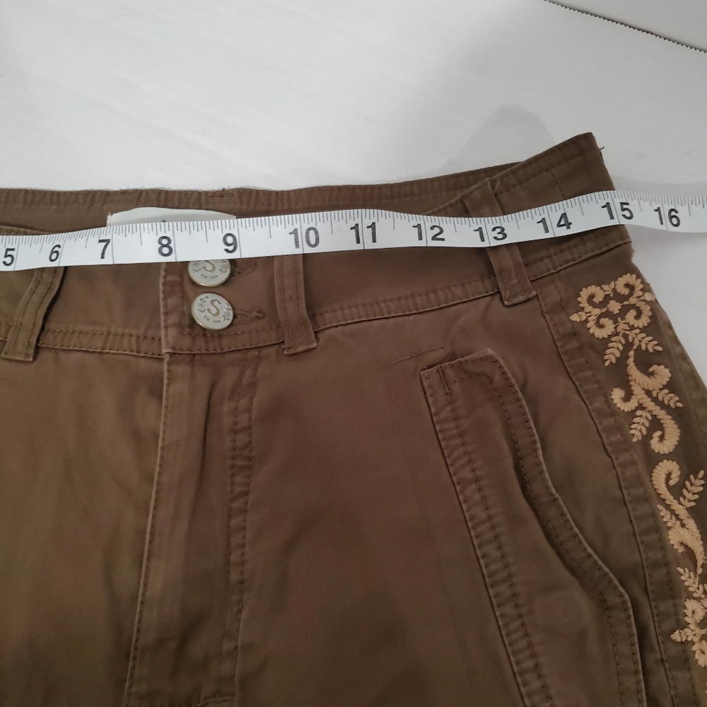 Sundance Melbourne Embroidered Cargo Jogger Pant Army Green Women’s Sz 6 Utility - Picture 8 of 10